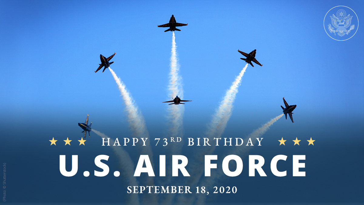 State Department Uses Image of Navy Blue Angels to Celebrate U.S. Air Force's 73rd Birthday